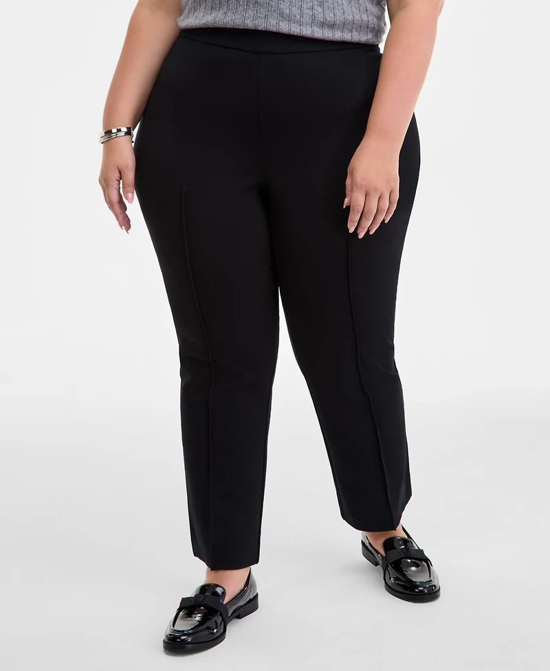 On 34th Women's Solid Ponte Mid-Rise Ankle Pants, Exclusively at Macy's