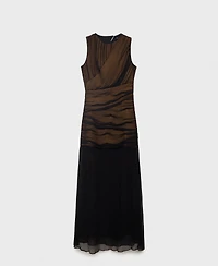 Mango Women's Contrasting Textured Dress