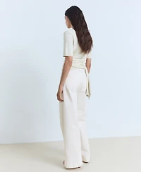Mango Women's High-Rise Wide Leg Jeans