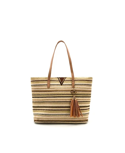 Like Dreams Liora Straw Striped Tote Bag