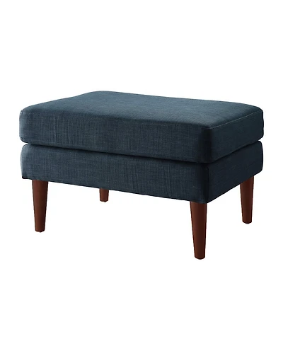 Convenience Concepts 27" Faux Linen Marlow Mid Century Ottoman