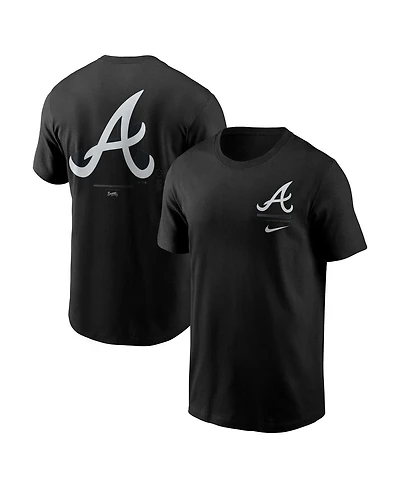 Nike Men's Black Atlanta Braves Lights Out Bar Loading T-Shirt