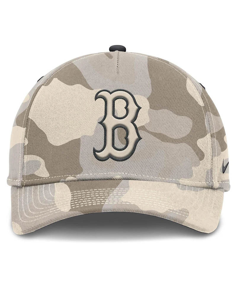 Nike Men's Natural Boston Red Sox Camo Pack Rise Adjustable Hat