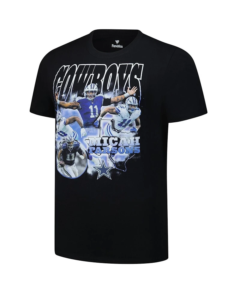 Fanatics Men's Micah Parsons Black Dallas Cowboys Notorious Player Graphic T-Shirt