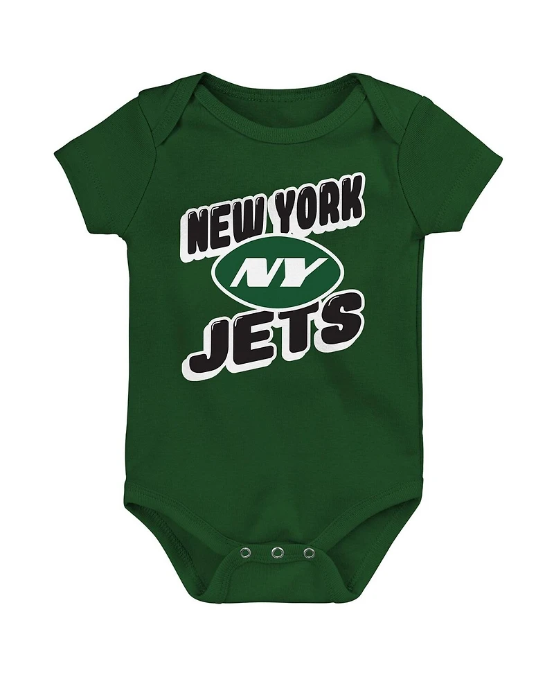 Outerstuff Baby Boys and Girls 3-Piece New York Jets Play Day Bodysuit Set