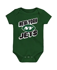 Outerstuff Baby Boys and Girls 3-Piece New York Jets Play Day Bodysuit Set