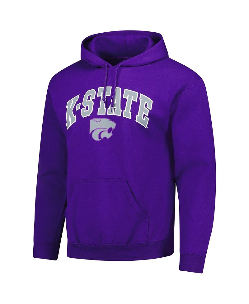 Fanatics Unlabeled Men's Purple Kansas State Wildcats Logo Fleece Pullover Hoodie