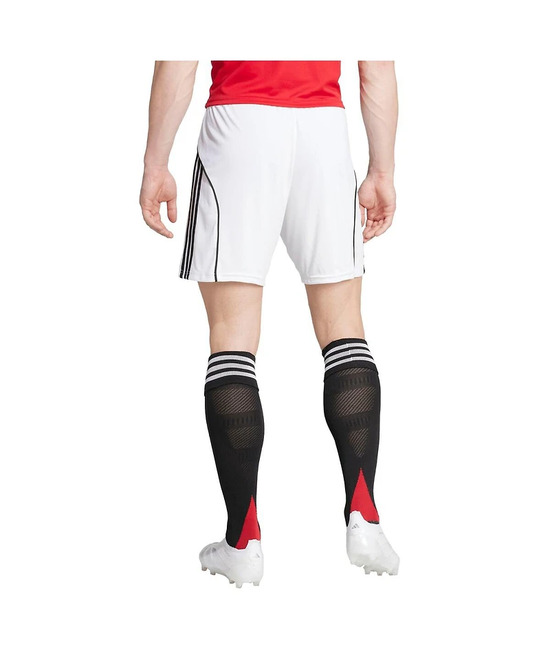 Adidas Men's White Manchester United 2025/26 Home Aeroready Replica Shorts