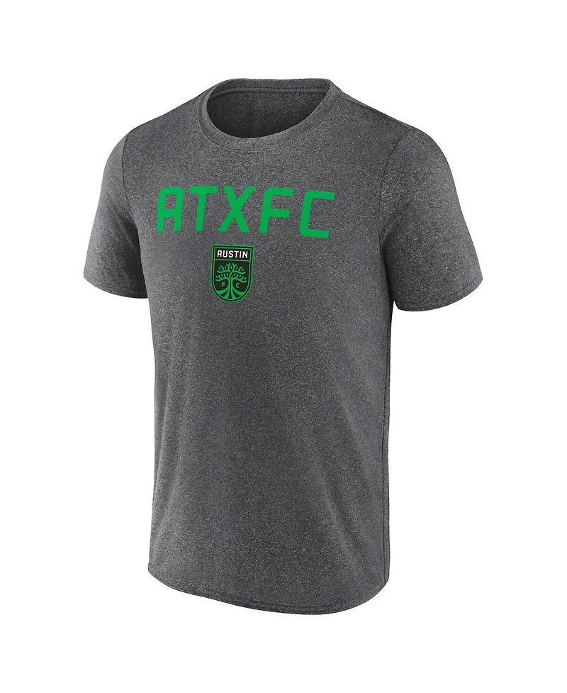 Fanatics Men's Heather Charcoal Austin Fc Drop Kick T-Shirt