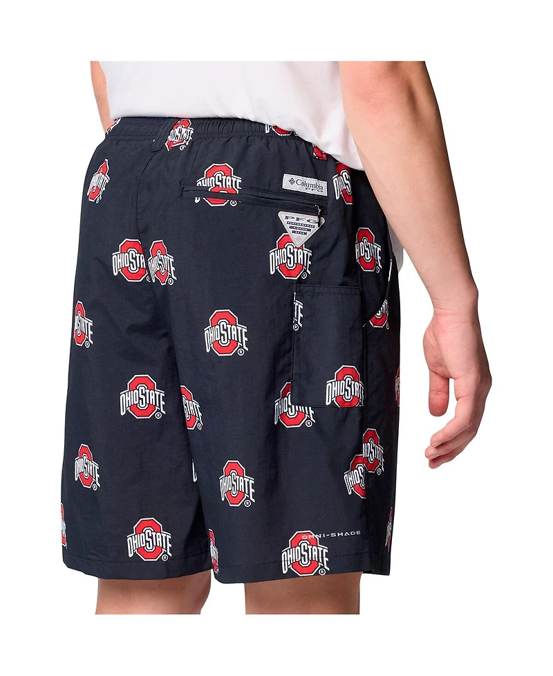Columbia Men's Black Ohio State Buckeyes Big Tall Back Cast Shorts