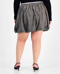 Bar Iii Trendy Plus Plaid Bubble Mini Skort, Macy's Exclusive