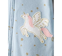 Carter's Baby Girls Unicorn-Star-Print 100% Cotton Long-Sleeve 2-Way-Zip 1-Piece Footed Pajamas