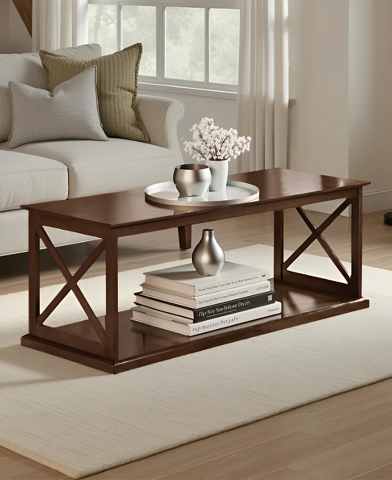 Convenience Concepts 47" Medium-Density Fiberboard Coventry Coffee Table with Shelf