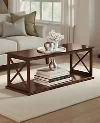 Convenience Concepts 47" Medium-Density Fiberboard Coventry Coffee Table with Shelf