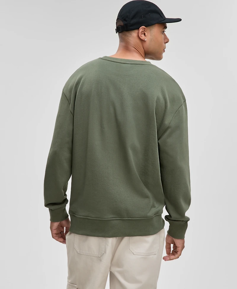 Mode of One Men's Relaxed-Fit Scribble Graphic Sweatshirt, Macy's Exclusive