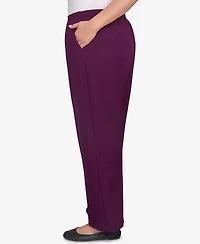Alfred Dunner Plus Classic Poly Accord Medium Length Pants