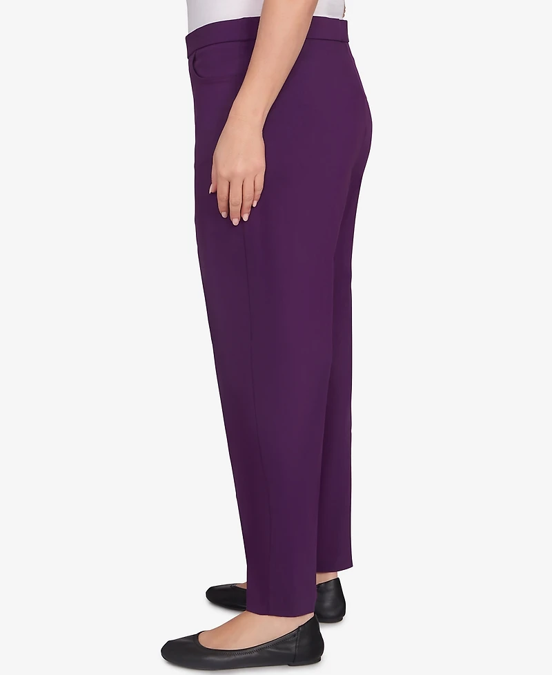 Alfred Dunner Plus Classic Allure Fitted Stretch Short Length Pants