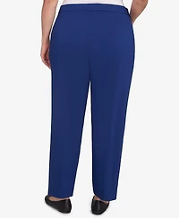 Alfred Dunner Plus Size Classic Allure Fitted Stretch Short Length Pants
