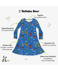 Bellabu Bear Baby Girls House Pride Long Sleeve Dress