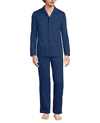 Lands' End Men's Long Sleeve Temperature Regulating Woven Sleep Set