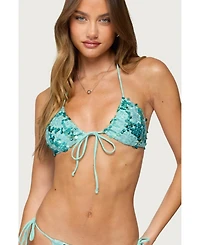 Edikted Women's Mirabella Sequin Bikini Top