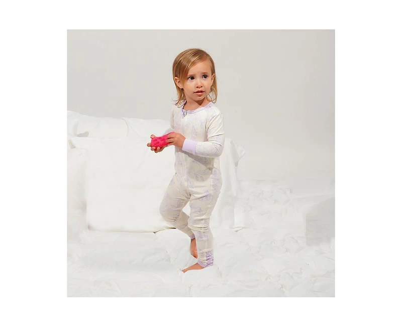 Baby Grey By Everly Convertible Romper Fitted Long Sleeve Pajama