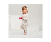 Baby Grey By Everly Convertible Romper Fitted Long Sleeve Pajama