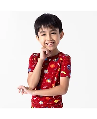 Bellabu Bear Kids Unisex Hogwarts Express 2-Piece Short Sleeve & Shorts Pajama Set