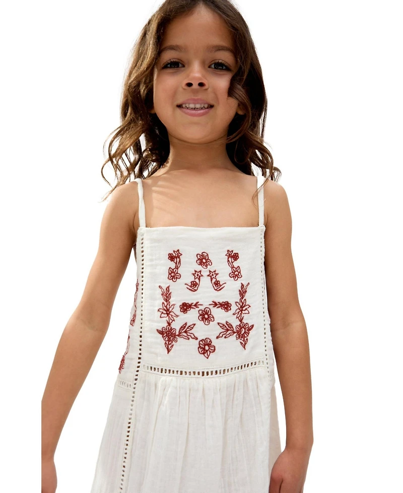 Raffya Kids Eina Ladder Insert Embroidered Dress