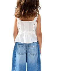 Raffya Kids Penny Lace Insert All Over Embroidered Cami
