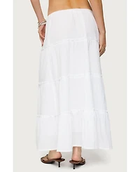 Edikted Women's Charlotte Tiered Maxi Skirt