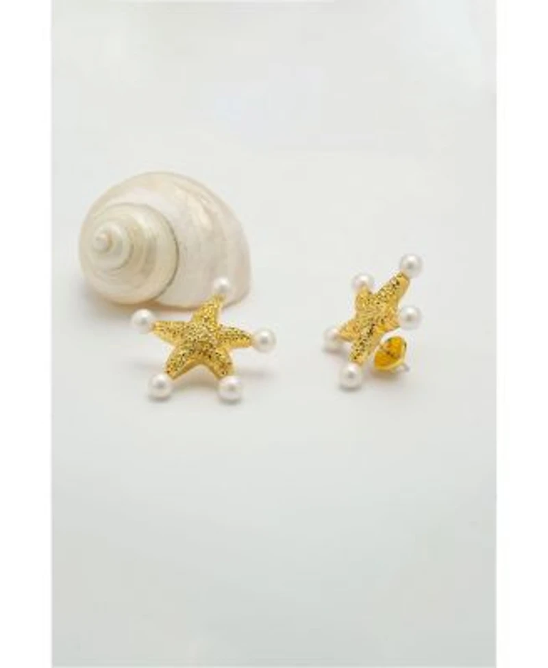 Classicharms Lila Starfish Stud Earrings