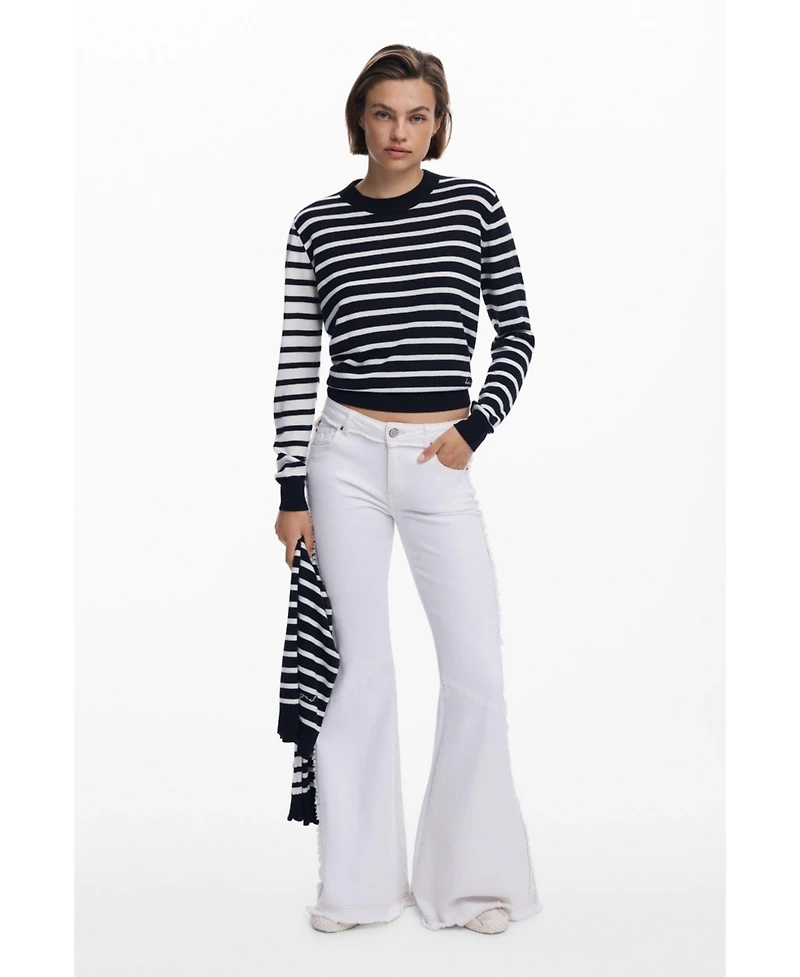 Desigual Women's Horizontal striped sweater