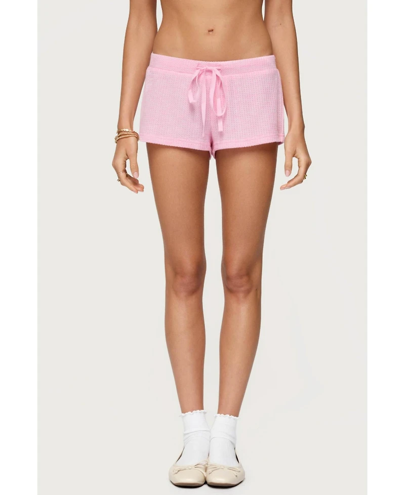 Edikted Women's Teddy Waffle Shorts
