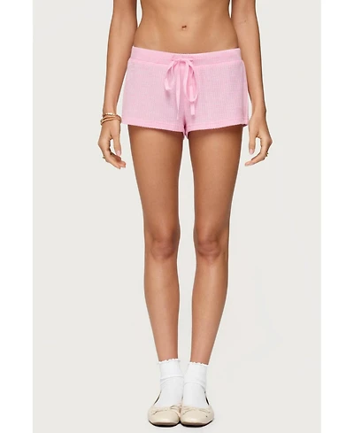Edikted Women's Teddy Waffle Shorts