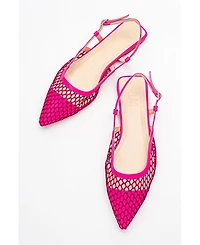 Prologue Shoes Brace Blue Mesh Flat Sandal (Women)