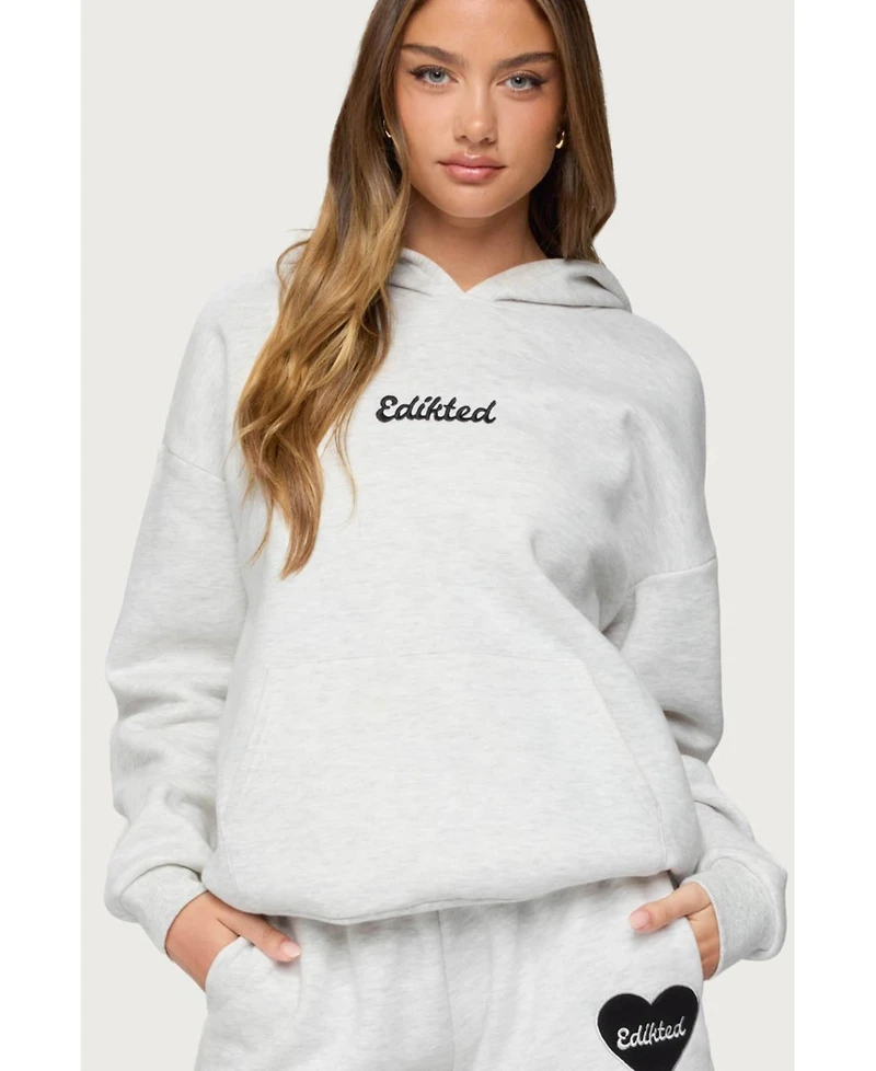 Edikted Womens Big Love Hoodie