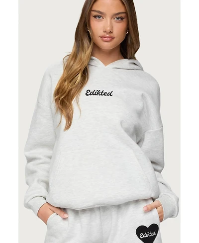 Edikted Womens Big Love Hoodie