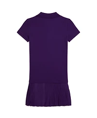 Polo Ralph Lauren Big Girls Pleated Stretch Mesh Dress