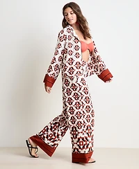 Women's Medallion-Print Wide-Leg Pants, Macy's Exclusive - On 34th | Alix Friedberg Capsule Collection