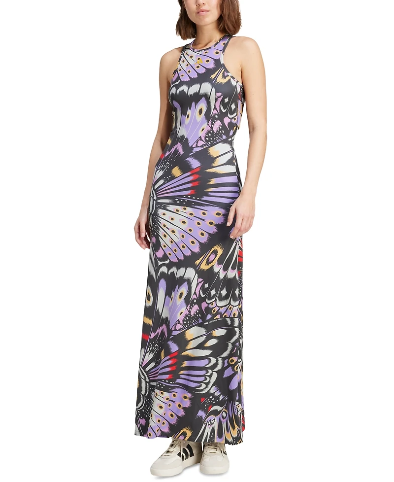 adidas Women's Farm Butterfly-Print Maxi Dress