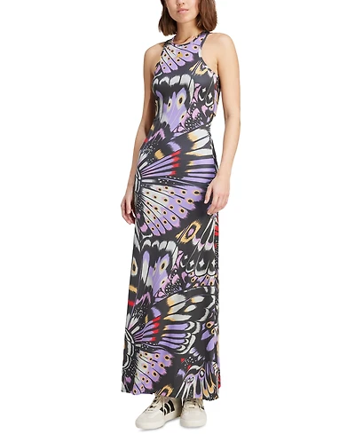 adidas Women's Farm Butterfly-Print Maxi Dress