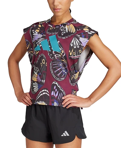 adidas Women's Farm Butterfly-Print Top