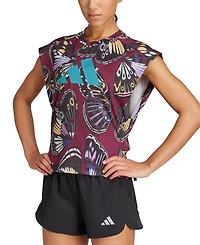 adidas Women's Farm Butterfly-Print Top