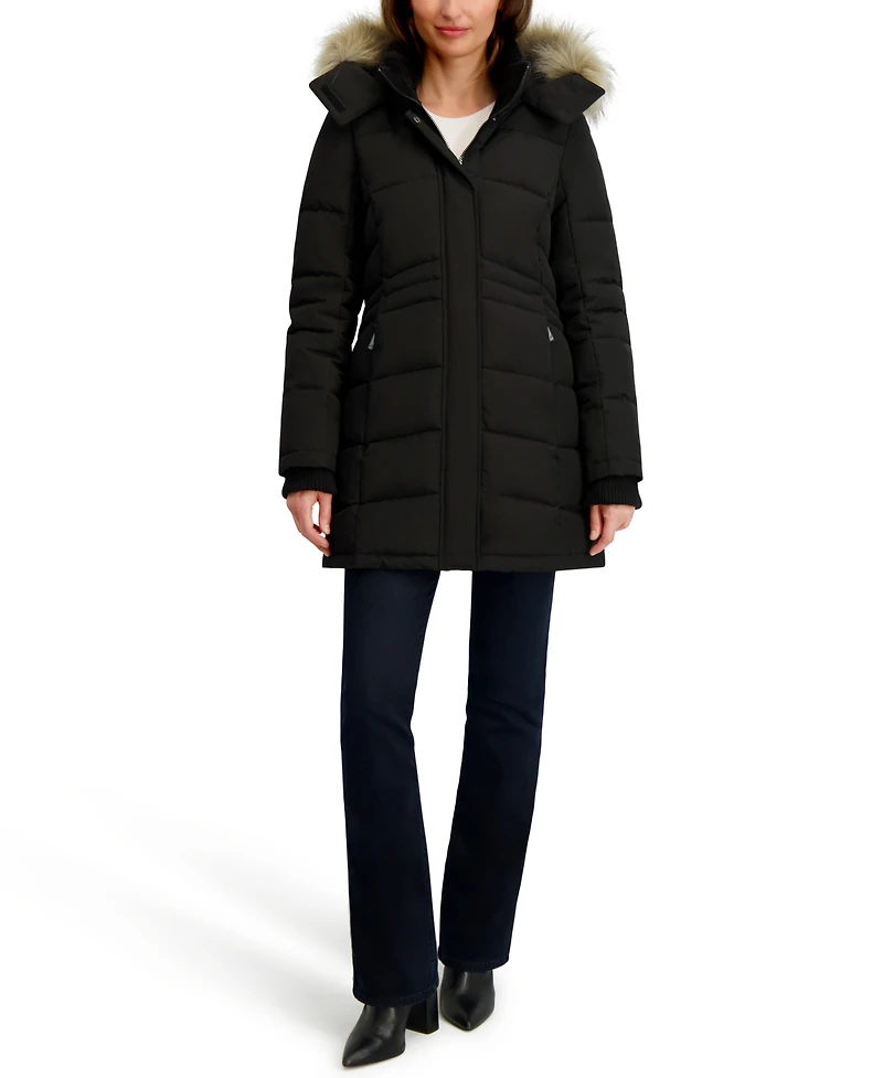 Nautica Women's Hooded Puffer Coat