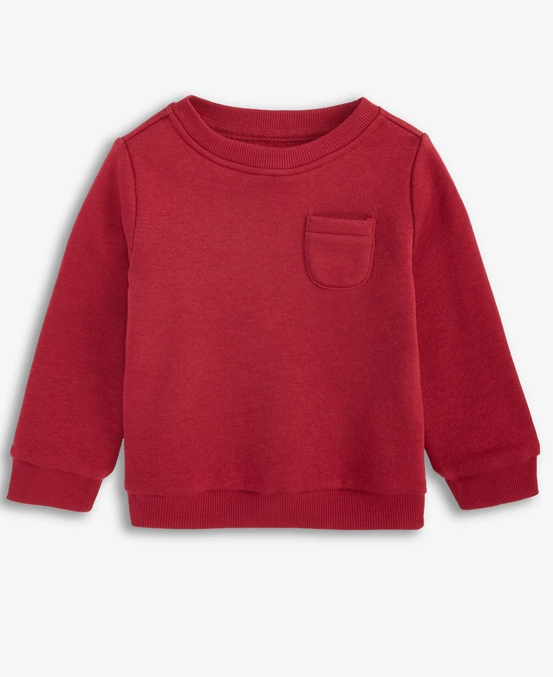 First Impressions Baby Boys Long-Sleeve Fleece Sweatshirt, Exclusively at Macy's