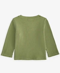 First Impressions Baby Boys Long-Sleeve Huddle Up Graphic Waffle T-Shirt, Exclusively at Macy's