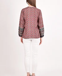 Raas Women's Muslin Silk Button-Up Top