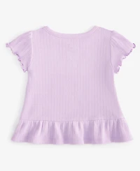 First Impressions Baby Girls Short-Sleeve Pointelle T-Shirt