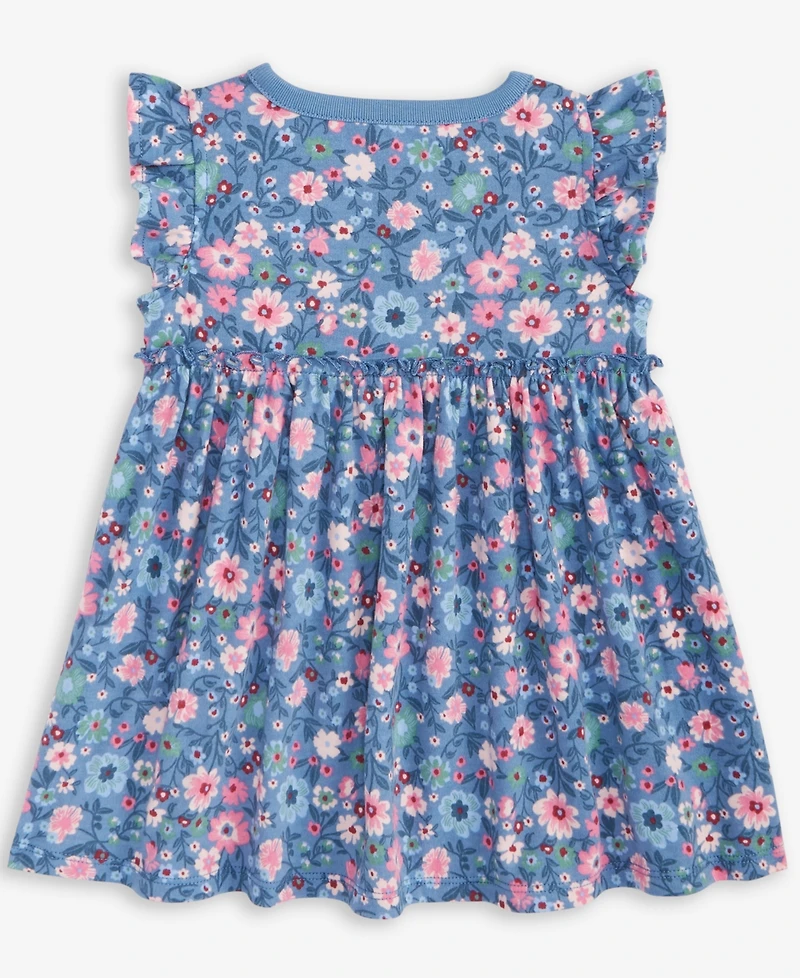 First Impressions Baby Girls Short-Sleeve Floral-Print Dress